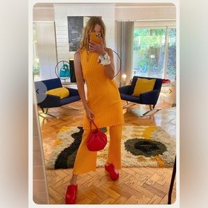 Simon Miller Rib Aukai Tunic in Sunset Orange. Size M.